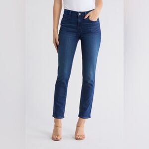 PAIGE Women's Dark Blue Denim Hoxton Ankle
Slim Jeans Whiskering 31 (10)